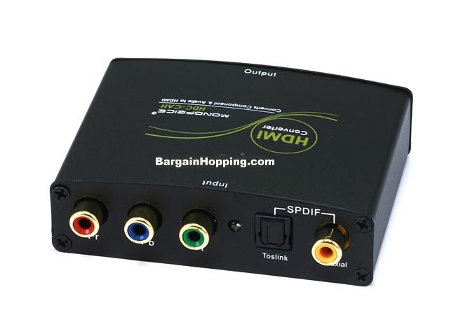 Component (YPbPr) & S/PDIF Digital Coax/Optical Toslink Audio to - Click Image to Close